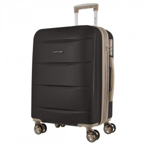 Pierre Cardin 54cm Cabin Hard-Shell Suitcase Cabin Cases Travel Svarta | SFDJIO436