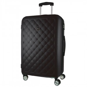 Pierre Cardin 80cm LARGE Hard Shell Case Large Cases Travel Svarta | YCITUH546