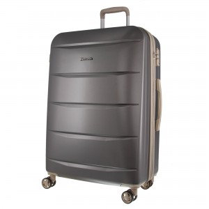 Pierre Cardin 80cm Large Hard-Shell Suitcase Resväskor Travel Mörkgrå | XIOSBD712
