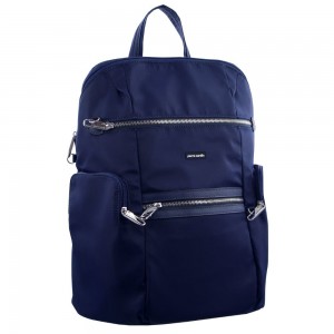 Pierre Cardin Anti-Theft Backpack Reseryggsäck Travel Marinblå | TXLWQO071