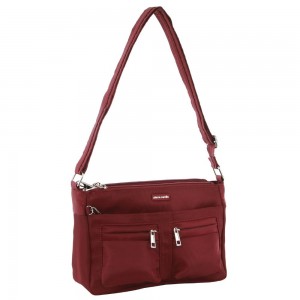 Pierre Cardin Anti-Theft Cross-Body Bag Anti-Theft Range Travel Vinröda | UHWDES376