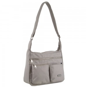 Pierre Cardin Anti-Theft Cross Body Bag Anti-Theft Range Dam Grå Bruna | SFGDNQ839