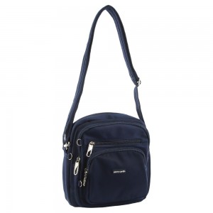 Pierre Cardin Anti-Theft Cross Body Bag Anti-Theft Range Dam Marinblå | QNJBFV469