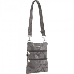 Pierre Cardin Anti-Theft Cross Body Bag Crossbody Väska Herr Grå Camo | QWZOEK830