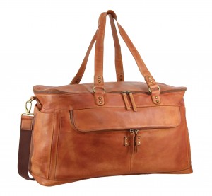 Pierre Cardin Burnished Leather Multi-Compartment Overnight Bag Overnight Bags Herr Bruna | DSOUBA523