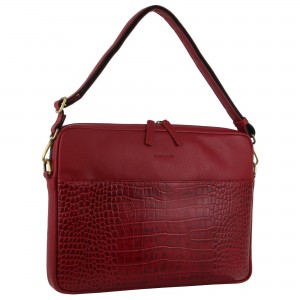 Pierre Cardin Croc-Embossed Leather Business Computer Bag Business Computer Bags Herr Röda | FTHCYP028