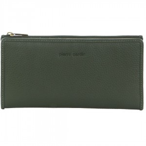 Pierre Cardin Genuine Leather Bi-Fold Wallet Stor Plånbok Dam Lila | MRHUBI578