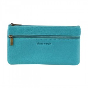 Pierre Cardin Genuine Leather Coin Purse Medium Wallets Dam Turkos | SQVFJG398