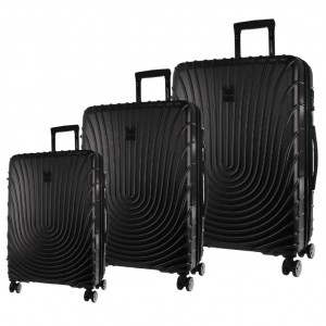 Pierre Cardin Hard Shell 3-Piece Luggage Set 3-Piece Sets Travel Svarta | EWAJXP719