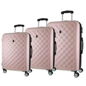 Pierre Cardin Hard Shell 3-Piece Luggage Set Resväskor Travel Rosa | MEHDGF924