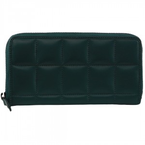 Pierre Cardin Italian Pleated Leather Zip Wallet Dragkedja Runt Plånbok Dam Zirkon | NQLBOV145
