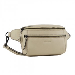 Pierre Cardin Leather 3-Way Sling Bag Crossbody Väska Dam Cement | NKCBRP147
