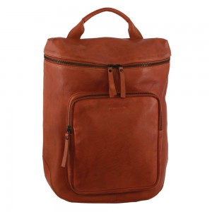 Pierre Cardin Leather Backpack Ryggsäckar Dam Bruna | DROMIV628