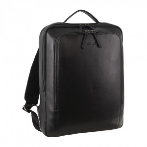 Pierre Cardin Leather Business Laptop Bag Business Computer Bags Herr Svarta | KDJGRI896