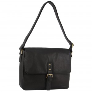Pierre Cardin Leather Business Satchel Laptop Travel Svarta | EZAUPX549