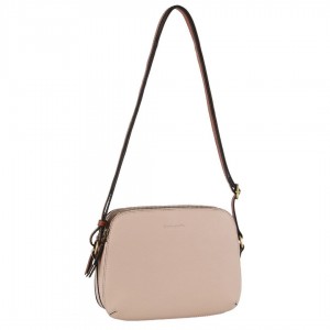 Pierre Cardin Leather Classic Crossbody Bag Crossbody Väska Dam Beige | GOSLAK609