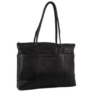 Pierre Cardin Leather Computer Bag Business Computer Bags Herr Svarta | AIUTZO154