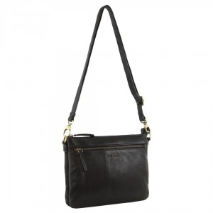 Pierre Cardin Leather Crosbody Bag Crossbody Väska Dam Svarta | WJIPTC325