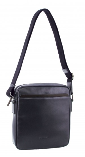 Pierre Cardin Leather Cross-Body Bag Crossbody Väska Herr Marinblå | CPLHDJ578