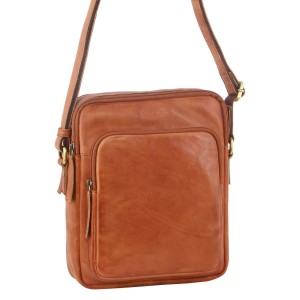 Pierre Cardin Leather Cross-Body Bag Crossbody Väska Herr Bruna | WEABPO201