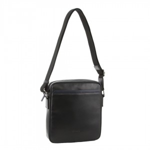 Pierre Cardin Leather Cross-Body Bag Crossbody Väska Herr Svarta | VPBMWO531