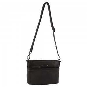Pierre Cardin Leather Cross-Body Bag Crossbody Väska Dam Svarta | YZBEJO671