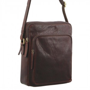 Pierre Cardin Leather Cross-Body Bag Tablet Bags Herr Bruna | IWOLTP481