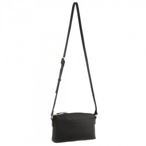 Pierre Cardin Leather Crossbody Bag Clutch Dam Svarta | HYARMF765