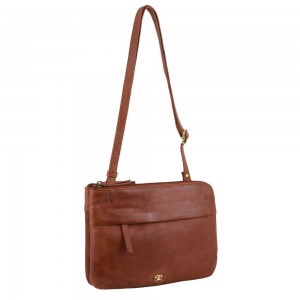 Pierre Cardin Leather Crossbody Bag Clutch Dam Bruna | CSBYTU782