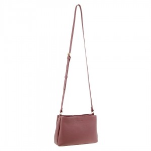 Pierre Cardin Leather Crossbody Bag Crossbody Väska Dam Rosa | GPLERV629