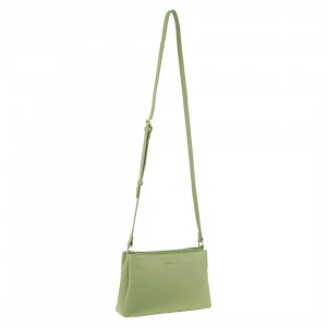 Pierre Cardin Leather Crossbody Bag Crossbody Väska Dam Jade | SVEKAJ904