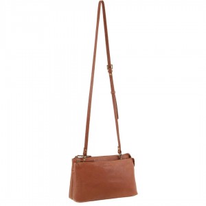 Pierre Cardin Leather Crossbody Bag Crossbody Väska Dam Bruna | ORAZYI651