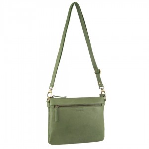Pierre Cardin Leather Crossbody Bag Crossbody Väska Dam Leaf | OHSAUY590