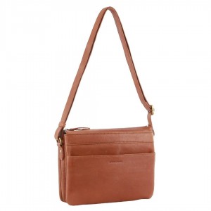 Pierre Cardin Leather Crossbody Bag Crossbody Väska Dam Bruna | MNHKFR340