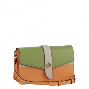Pierre Cardin Leather Crossbody Clutch Bag Crossbody Väska Dam Aprikos | UVBDCK195