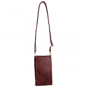 Pierre Cardin Leather Crossbody Phone Wallet Bag Mobile Phone Wallets Dam Rosa | QCNDXK673