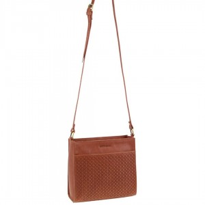 Pierre Cardin Leather Diamond Pattern Embossed Cross-Body Bag Clutch Dam Bruna | UKFQBD904