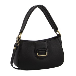 Pierre Cardin Leather Flap Over Bag Crossbody Väska Dam Svarta | GYDTRA479