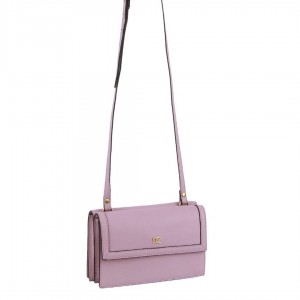Pierre Cardin Leather Flap Over Cross-Body Bag Clutch Dam Rosa | RZXVHN269