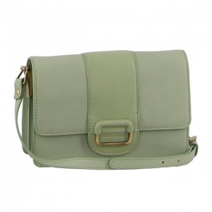 Pierre Cardin Leather Flapover Cross-Body Clutch Clutch Dam Jade | GKUYME592