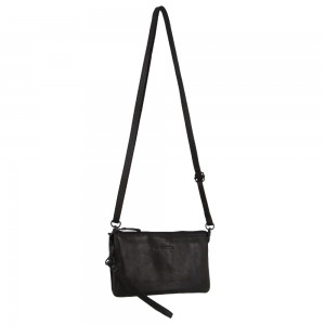 Pierre Cardin Leather Multiway Cross-Body Bag Clutch Dam Svarta | AOFBLP731