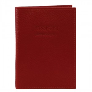 Pierre Cardin Leather Passport Wallet Cover Passport Wallets Dam Röda | FTDLBH205