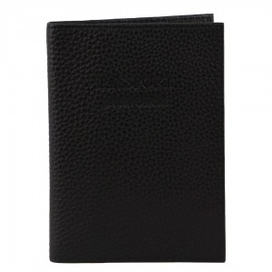 Pierre Cardin Leather Passport Wallet Cover Passport Wallets Dam Svarta | ECFGBT150