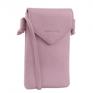 Pierre Cardin Leather Phone Bag Mobile Phone Wallets Dam Rosa | KNZHTL650