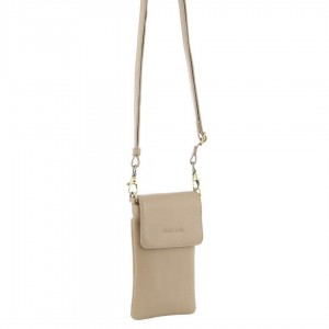 Pierre Cardin Leather Phone Cross-Body Bag Clutch Dam Guld | AINFER721