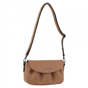 Pierre Cardin Leather Pleated Design Crossbody Bag Clutch Dam Ljusbruna | HTFPSM103
