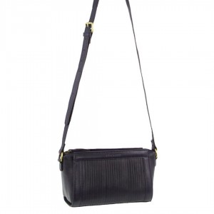 Pierre Cardin Leather Pleated Design Crossbody Bag Crossbody Väska Dam Marinblå | FZXBRC861