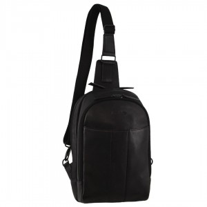 Pierre Cardin Leather Sling Bag Ryggsäckar Herr Svarta | EVNWMR359