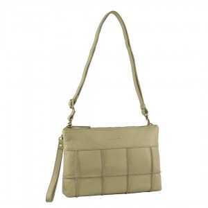 Pierre Cardin Leather Stitch-design Cross-body Bag Crossbody Väska Dam Bruna | GQHLAJ369