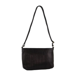 Pierre Cardin Leather Stitch-design Cross-body Bag Crossbody Väska Dam Svarta | RWDFOH086